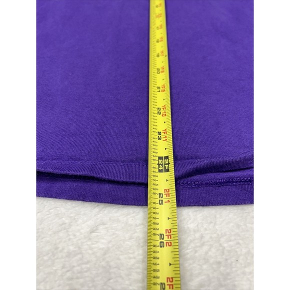 Champion Solid Purple Crewneck Long Sleeve Shirt Logo Men's Size Medium - Picture 7 of 9